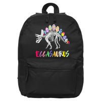 Funny Eggasaurus Stegosaurus Egg Dinosaur Happy Easter Day 16 in Basic Backpack