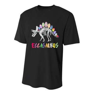 Funny Eggasaurus Stegosaurus Egg Dinosaur Happy Easter Day Youth Performance Sprint T-Shirt