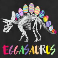 Funny Eggasaurus Stegosaurus Egg Dinosaur Happy Easter Day 25L Jumbo Tote