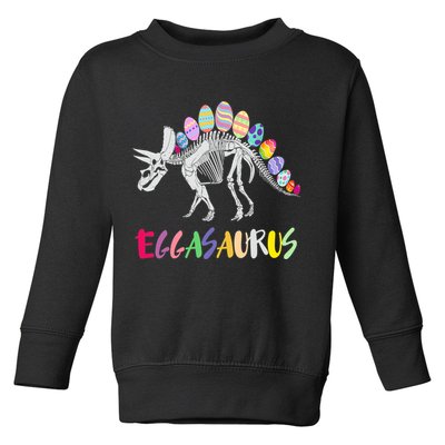 Funny Eggasaurus Stegosaurus Egg Dinosaur Happy Easter Day Toddler Sweatshirt