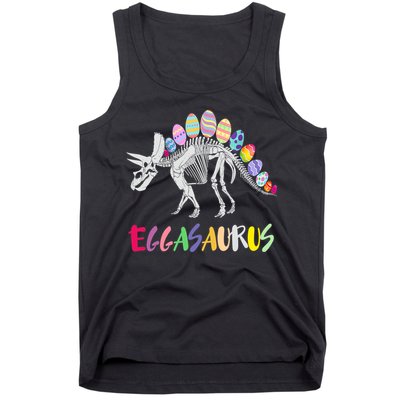 Funny Eggasaurus Stegosaurus Egg Dinosaur Happy Easter Day Tank Top