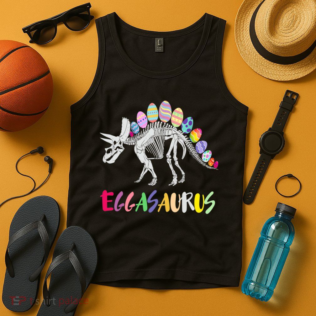Funny Eggasaurus Stegosaurus Egg Dinosaur Happy Easter Day Tank Top