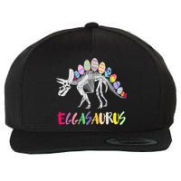 Funny Eggasaurus Stegosaurus Egg Dinosaur Happy Easter Day Wool Snapback Cap