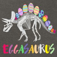Funny Eggasaurus Stegosaurus Egg Dinosaur Happy Easter Day Cotton Canvas Backpack