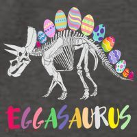 Funny Eggasaurus Stegosaurus Egg Dinosaur Happy Easter Day Vector Backpack