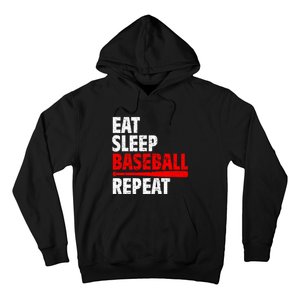 Funny Eat Sleep Baseball Repeat Gift Hoodie