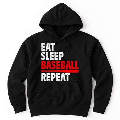 Funny Eat Sleep Baseball Repeat Gift Hoodie