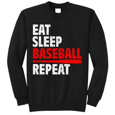 Funny Eat Sleep Baseball Repeat Gift Sweatshirt