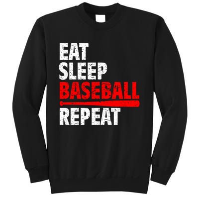 Funny Eat Sleep Baseball Repeat Gift Sweatshirt