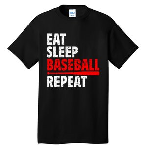 Funny Eat Sleep Baseball Repeat Gift Tall T-Shirt