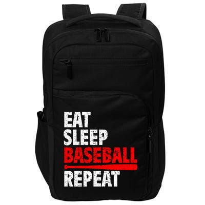 Funny Eat Sleep Baseball Repeat Gift Impact Tech Backpack