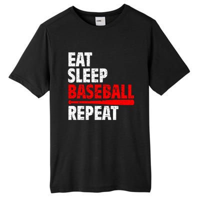 Funny Eat Sleep Baseball Repeat Gift Tall Fusion ChromaSoft Performance T-Shirt