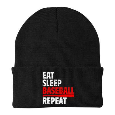 Funny Eat Sleep Baseball Repeat Gift Beanie
