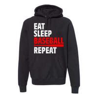 Funny Eat Sleep Baseball Repeat Gift Premium Hoodie