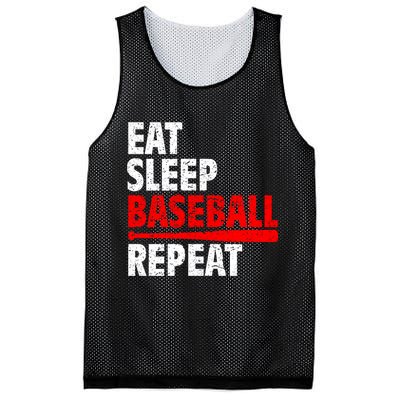 Funny Eat Sleep Baseball Repeat Gift Mesh Reversible Basketball Jersey Tank