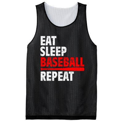 Funny Eat Sleep Baseball Repeat Gift Mesh Reversible Basketball Jersey Tank