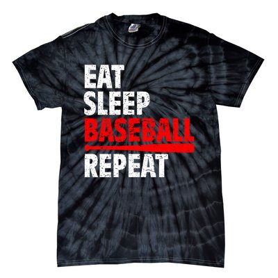 Funny Eat Sleep Baseball Repeat Gift Tie-Dye T-Shirt