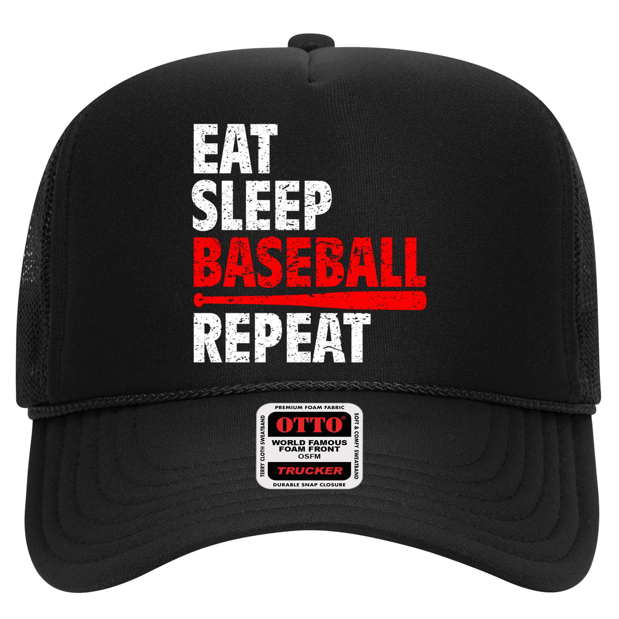 Funny Eat Sleep Baseball Repeat Gift Hat