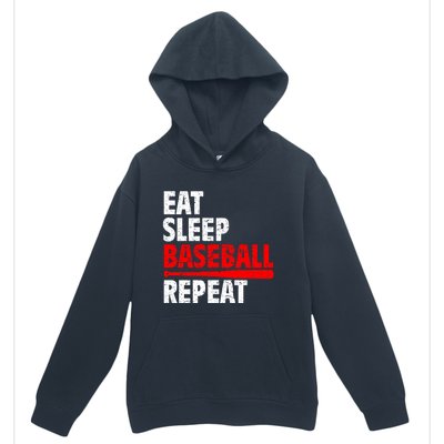 Funny Eat Sleep Baseball Repeat Gift Urban Pullover Hoodie