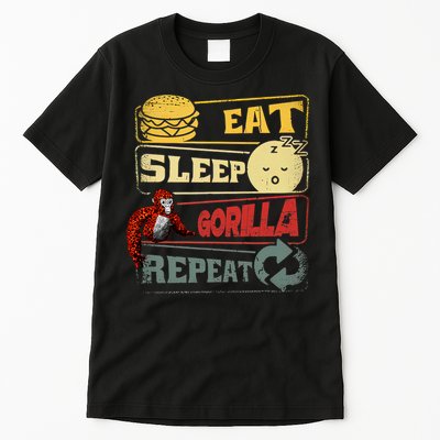 Funny Eat Sleep Gorilla Decorations Monke Tag Vr Game Gifts Tall T-Shirt