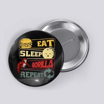 Funny Eat Sleep Gorilla Decorations Monke Tag Vr Game Gifts Button