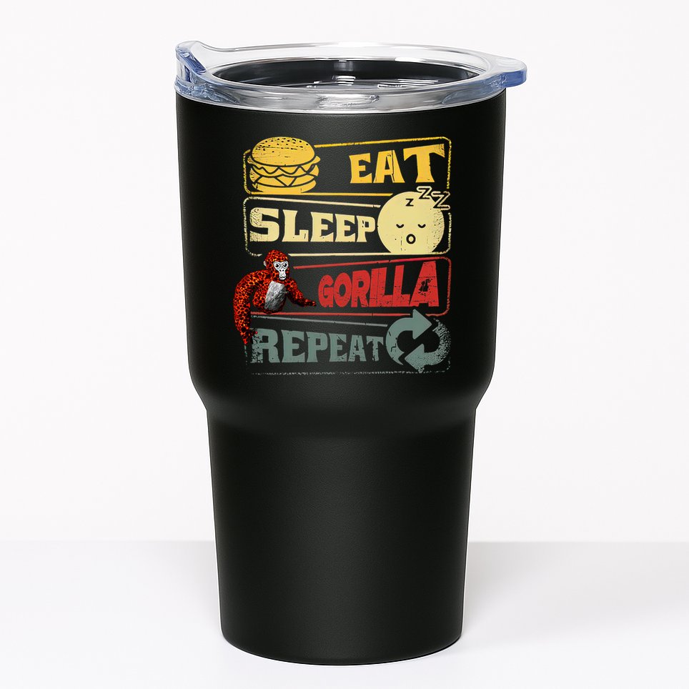 Funny Eat Sleep Gorilla Decorations Monke Tag Vr Game Gifts Tumbler