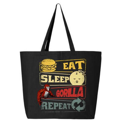 Funny Eat Sleep Gorilla Decorations Monke Tag Vr Game Gifts 25L Jumbo Tote