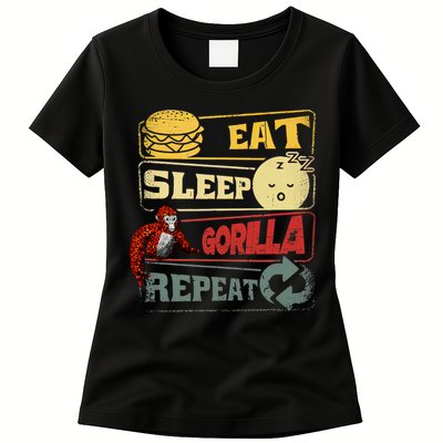 Funny Eat Sleep Gorilla Decorations Monke Tag Vr Game Gifts Womens T-Shirt
