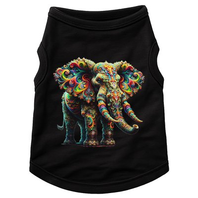 Fractal Elephant Spirit Animal Psychedelic Trippy Doggie Tank