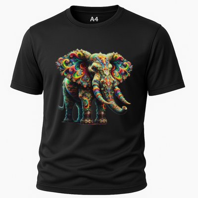 Fractal Elephant Spirit Animal Psychedelic Trippy Performance Shirt