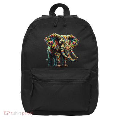 Fractal Elephant Spirit Animal Psychedelic Trippy 16 in Basic Backpack