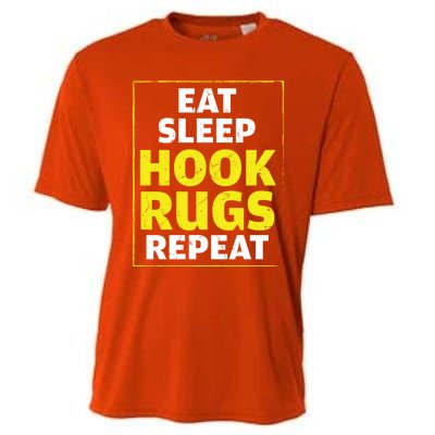 Funny Eat Sleep Hook Rugs Repeat Rug Makers Gift Cooling Performance Crew T-Shirt