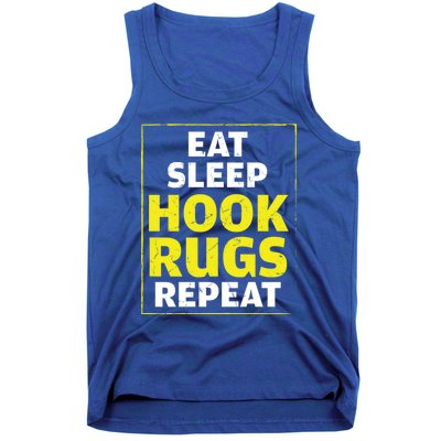 Funny Eat Sleep Hook Rugs Repeat Rug Makers Gift Tank Top