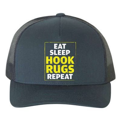 Funny Eat Sleep Hook Rugs Repeat Rug Makers Gift Yupoong Adult 5-Panel Trucker Hat