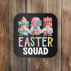 Funny Easter Squad Bunny Gnome Spring Hippie Eggs Easter Day Coaster