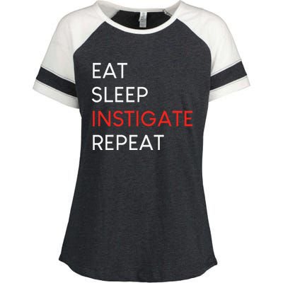 funny et sleep instigate repeat Enza Ladies Jersey Colorblock Tee