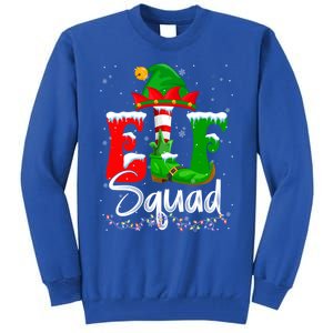 Funny Elf Squad Christmas Tree Lights Christmas Pajama Xmas Hoodie Tall Sweatshirt