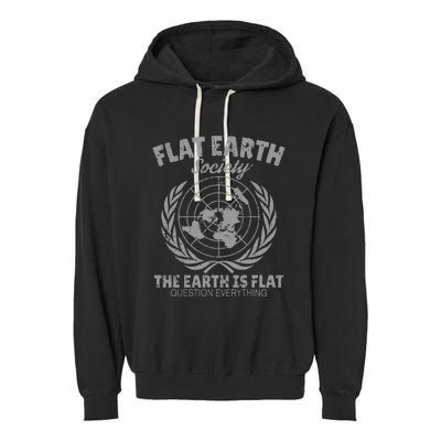 Flat Earth Society Garment-Dyed Fleece Hoodie