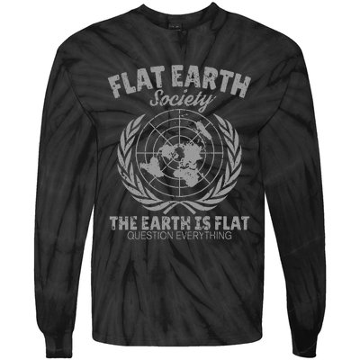 Flat Earth Society Tie-Dye Long Sleeve Shirt