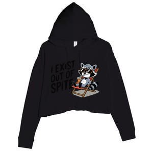 Funny Exit Spite Crop Fleece Hoodie