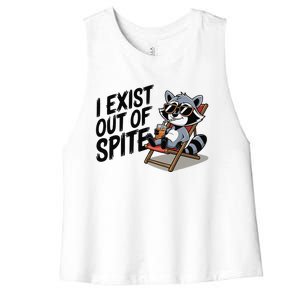 Funny Exit Spite Women's Racerback Cropped Tank