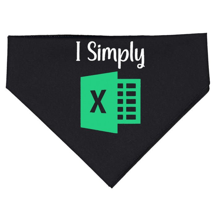 Funny Excel Spreadsheet Gift I Simply Excel USA-Made Doggie Bandana