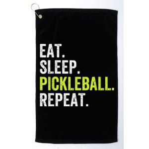 Funny Eat Sleep Pickleball Repeat Player Platinum Collection Golf Towel