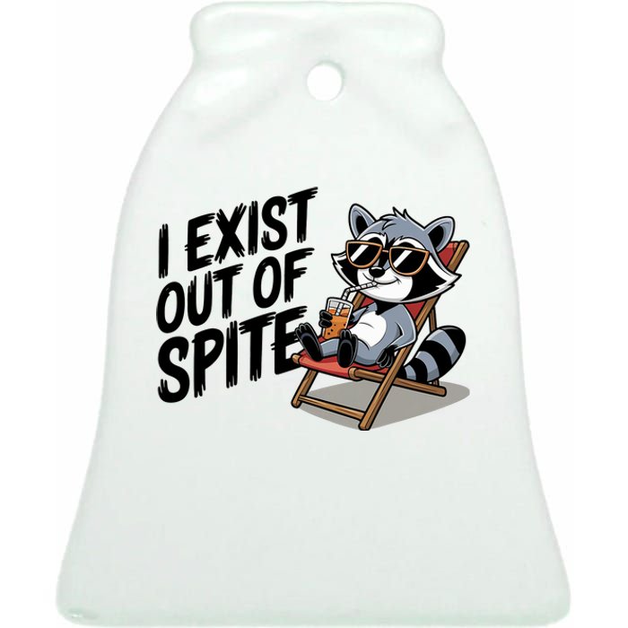 Funny Exit Spite Tees Ceramic Bell Ornament