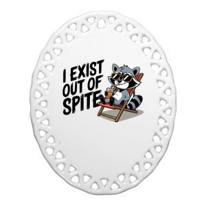 Funny Exit Spite Tees Ceramic Oval Ornament