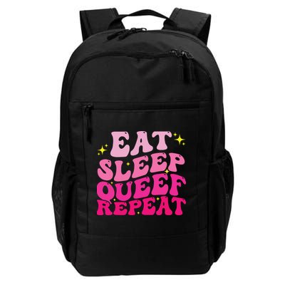Funny Eat Sleep Queef Repeat Inappropriate Queefing Joke Daily Commute Backpack