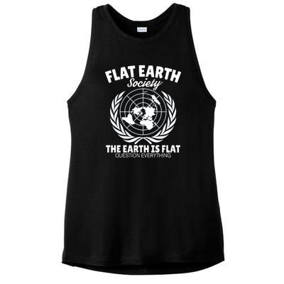 Flat Earth Society Flat Earther Ladies PosiCharge Tri-Blend Wicking Tank