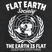 Flat Earth Society Flat Earther 7 Panel Mesh Trucker Snapback Hat