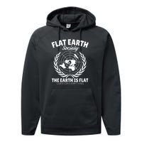 Flat Earth Society Flat Earther Performance Fleece Hoodie