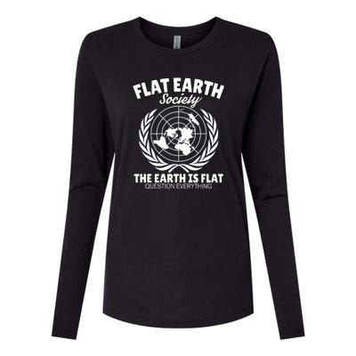 Flat Earth Society Flat Earther Womens Cotton Relaxed Long Sleeve T-Shirt